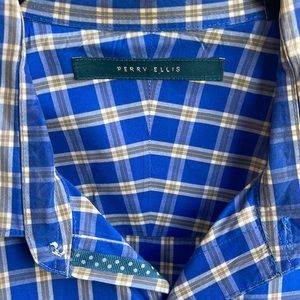 Button down. Never washed at home